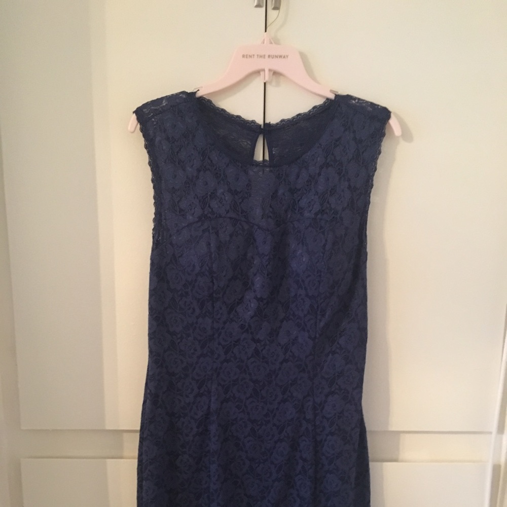 Navy ModCloth mini dress, lace overlay